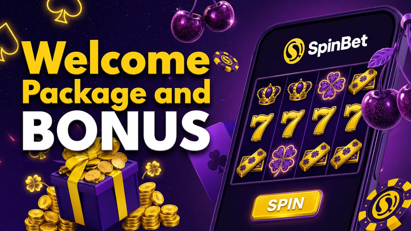 SpinBet welcome package and bonus